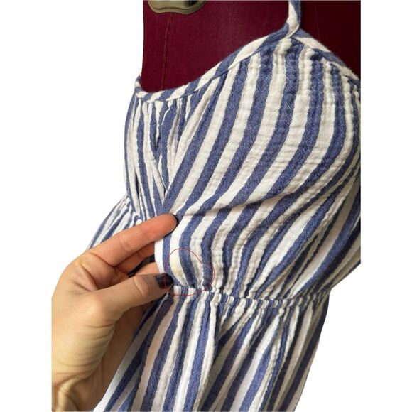 Rails Blakely Midi Dress size S Small Anacapa Stripe White Blue Sleeveless - Picture 9 of 12